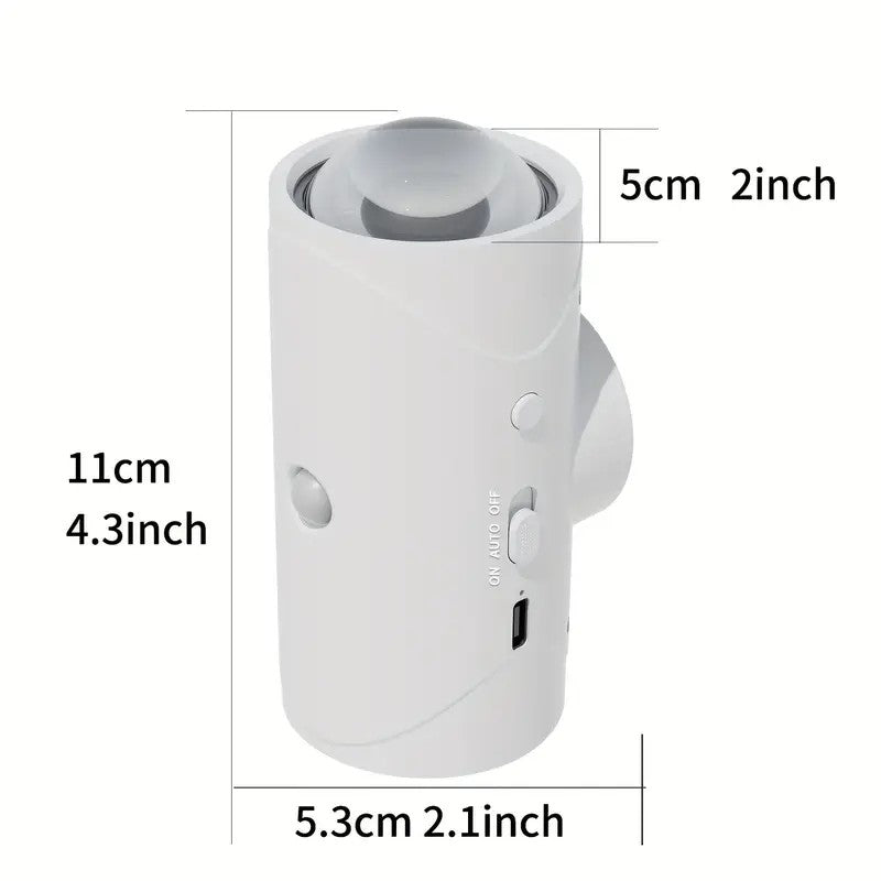 PUCACHI 2-Pack Rechargeable LED Night Light with Motion Sensor, RGB Color Changing & Dimmable Ambient Wall Light for Bedroom, Living Room, Hallway (7 Colors, Wireless, USB-C)
