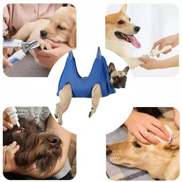 kidsjoy Pet Grooming Hammock Helper, Dog & Cat Hammock Restraint Bag for Nail Clippers Body Wash Grooming, Pet Carrier, Pet Aid Holder(S)