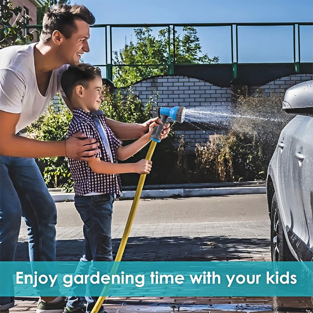Garden Hose Nozzle, Heavy Duty Hose Nozzle with 9 Adjustable Watering Patterns, Multifunctional High Pressure Hose Nozzle Sprayer for Home, Watering Lawns and Garden, Car Cleaning,Showering Pets