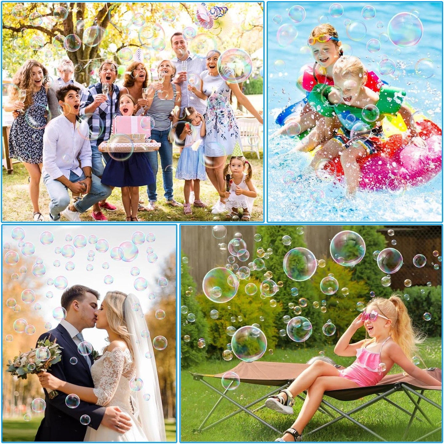 Automatic Bubble Machine for Kids Adjustable Height Standing Garden Bubble Maker with Light/Music Battery Operated Outdoor Summer Toys for Wedding/Party/Birthday Gift