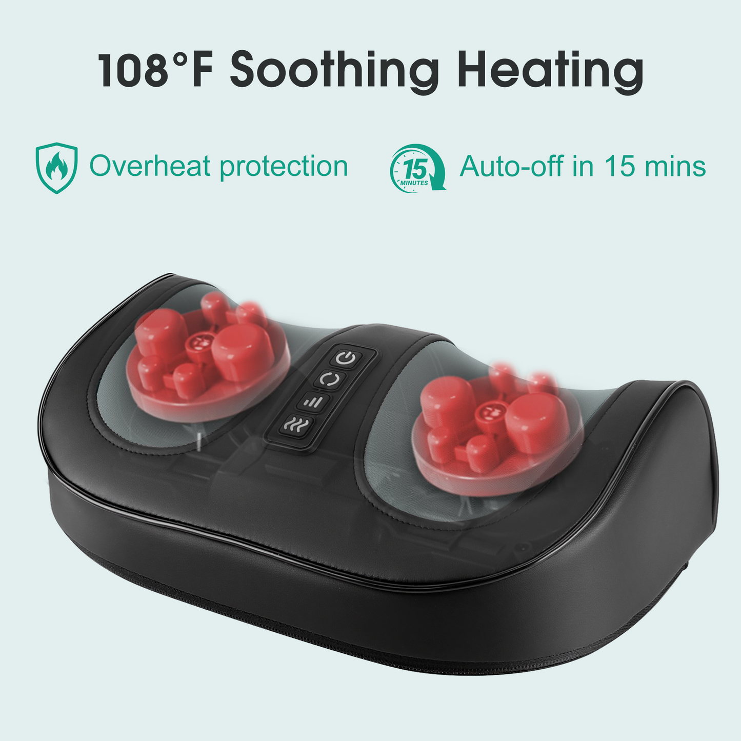 Foot Massager with Heat, Electric Kneading Plantar Fasciitis Treatment Machine, Circulation and Pain Relief for Foot and Calf Massage, Gifts for Dad, Mom and Lover