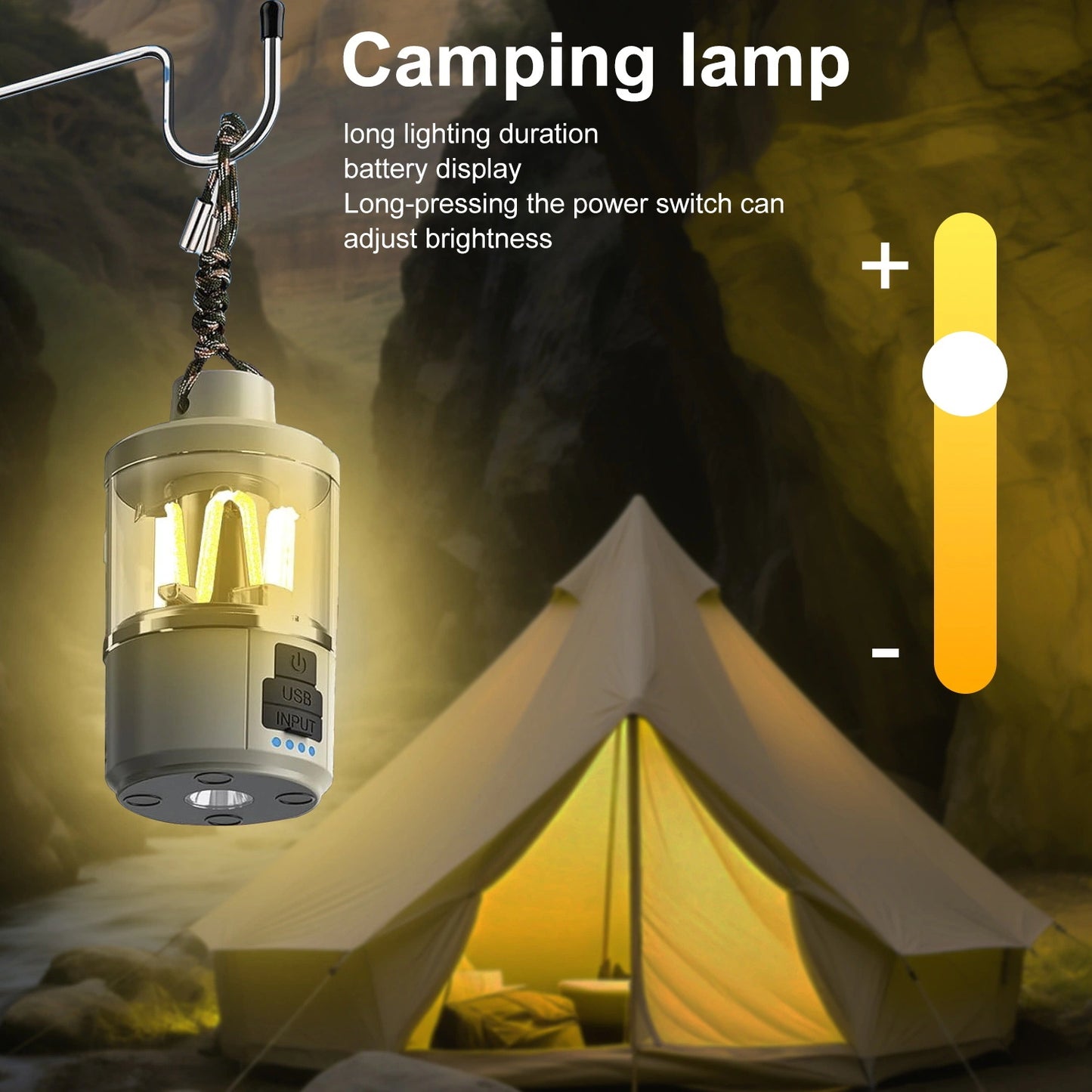 Teblint LED Camping Lantern Rechargeable, Dimmable Camping Light with Flashlight, Super Bright, Battery Powered Portable Emergency Lights for Power Outage, Hurricane, Storms, Camping Essentials