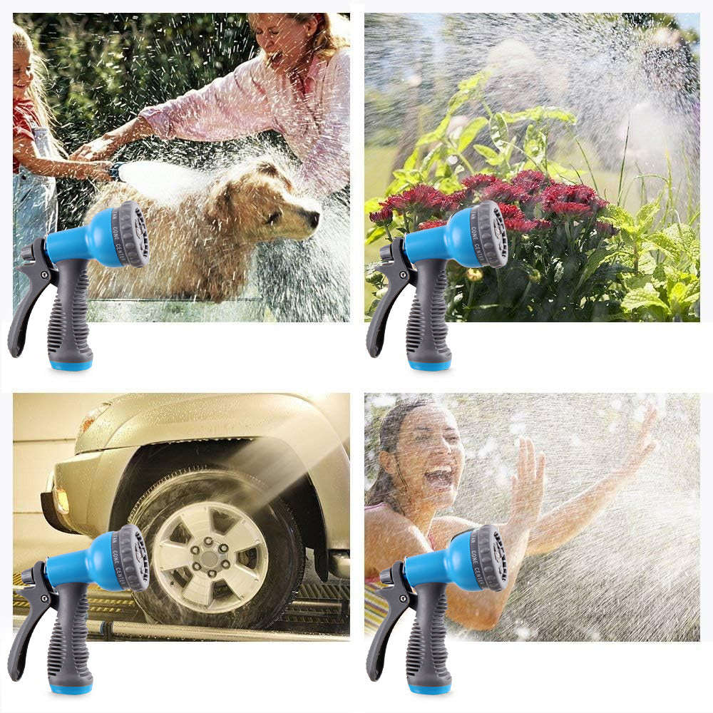 Garden Hose Nozzle, Heavy Duty Hose Nozzle with 9 Adjustable Watering Patterns, Multifunctional High Pressure Hose Nozzle Sprayer for Home, Watering Lawns and Garden, Car Cleaning,Showering Pets