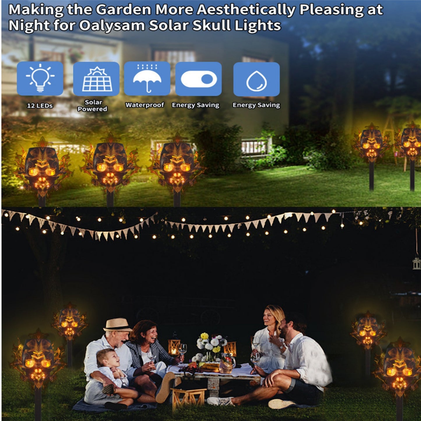 6 Pack Solar Outdoor Lights with Flickering Flame, Waterproof LED Solar Torch Light for Garden, Patio, Yard, Pathway, Lawn Decor
