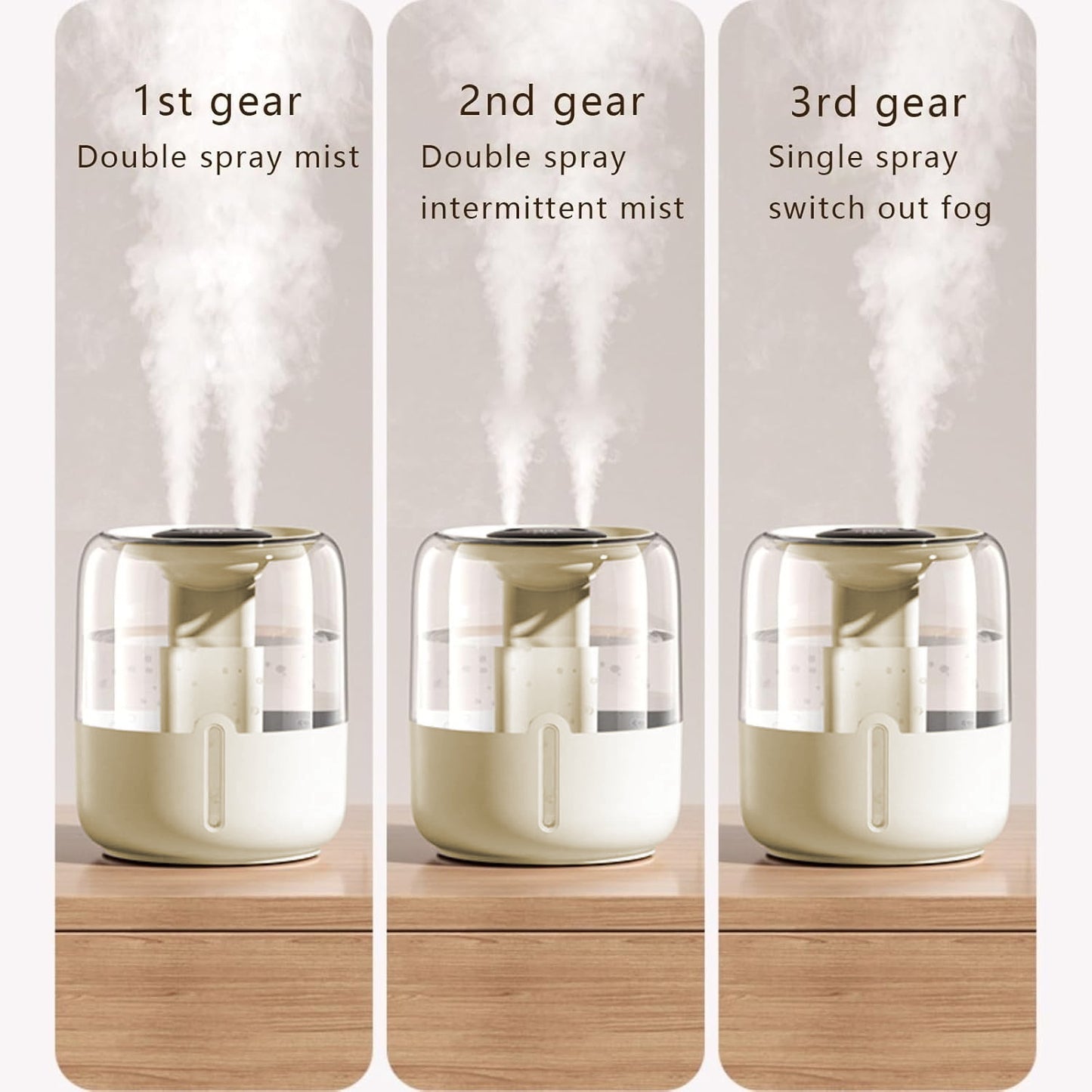 Cool Mist Humidifier,Humidifiers for Bedroom,4L Top Fill Smart Cool Mist Air Humidifiers with Nightlight,3-Speed Quiet & Large Vaporizers for Bedroom,Home,Large Room,Baby Nursery and Plants