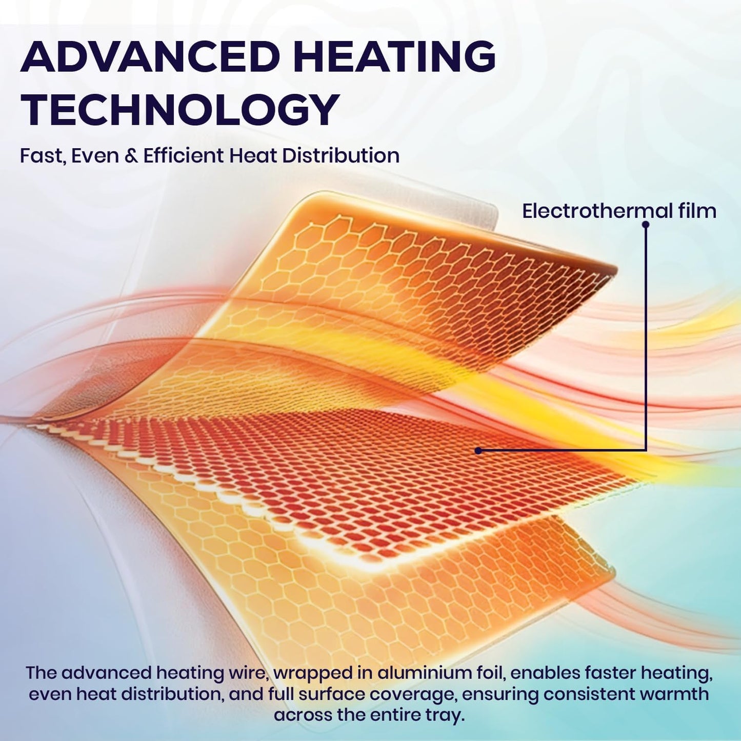 Food Warming Mat with 10 Level Temperature,Warming Mat for Food,Fast Heating Silicone Electric Warming Tray for Party,Family Dinner,Residential,Commercial,Travel(Blue)