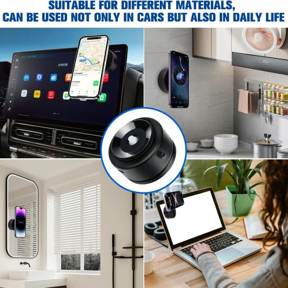 Car Phone Holder for Magsafe - 78 lbs Strongest Suction Cup, 2400gf Magnetic Car Mount, 360° Adjustable for iPhone 16/15/14/13/12 Pro Max Plus, Carbon Fiber Design(Black)