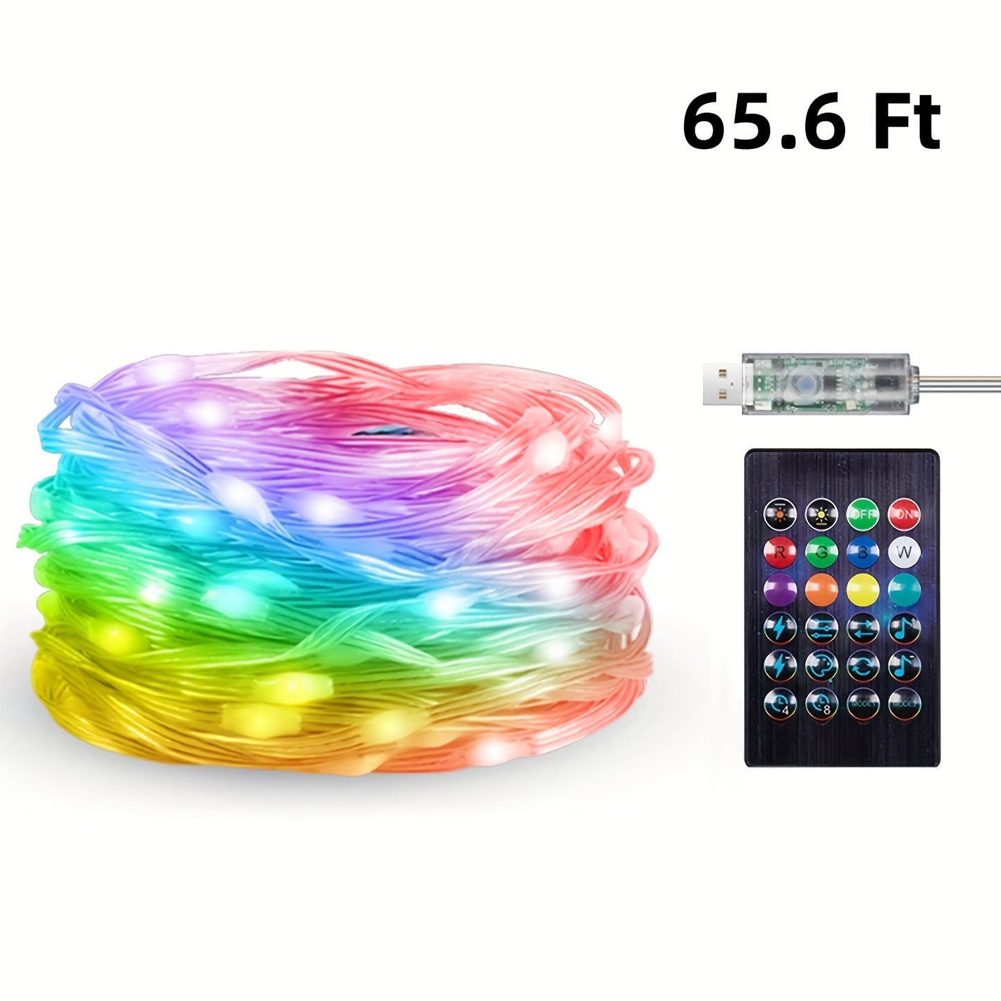 WHATOOK Bluetooth Controlled LED Light String 5M/20M 50-200LED Smart Fairy Light String for Home Christmas Decoration