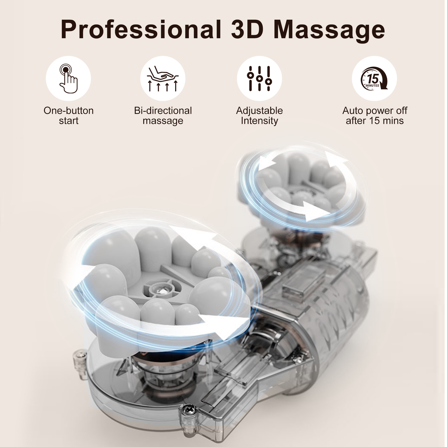 Shiatsu Foot Massager Machine with Heat, Foot and Calf Massager with Massage Roller, Deep Tissue Massager for Plantar Fasciitis, Pain Relief, Promotes Blood Circulation, Gifts for Women & Men