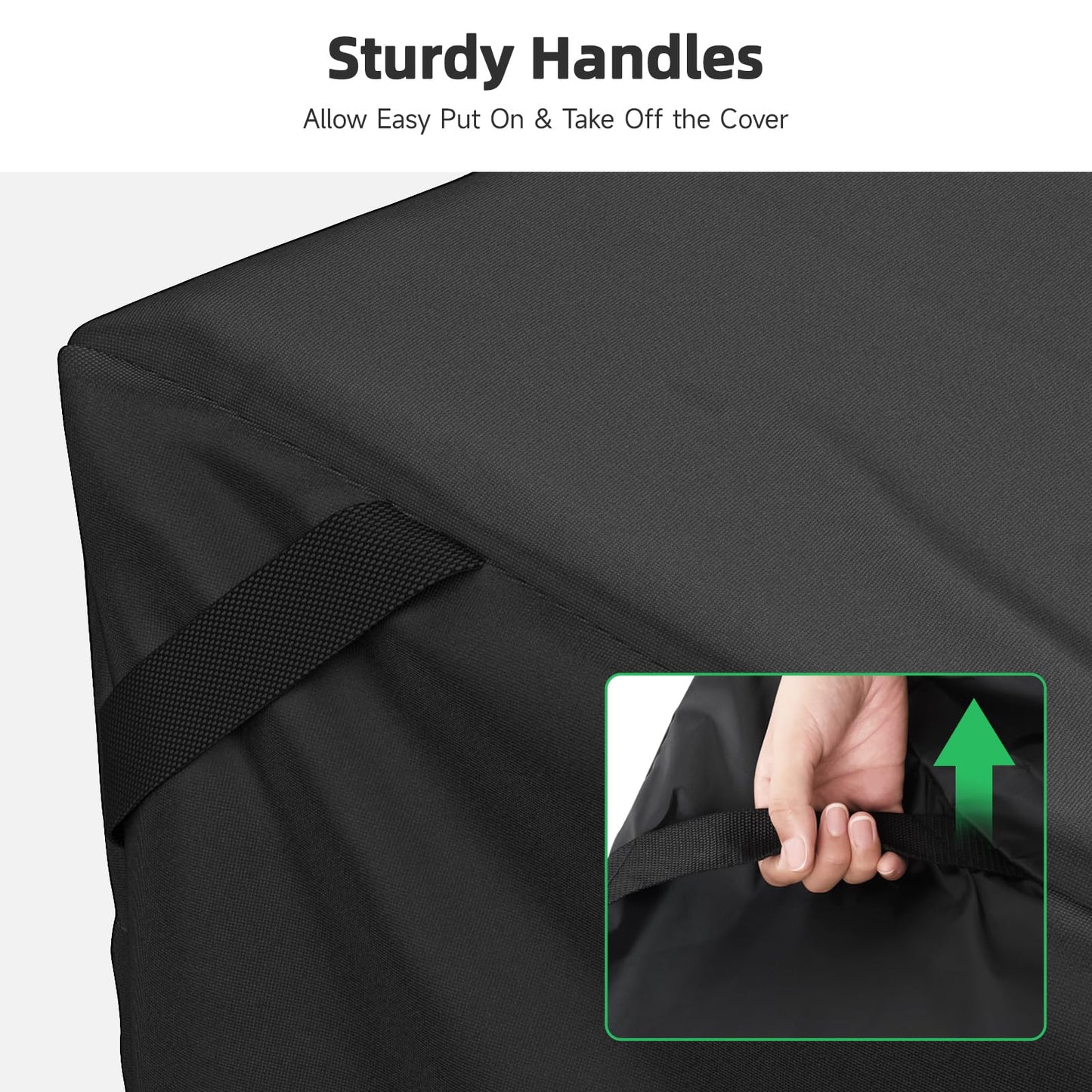 PUCACHI Patio Loveseat Cover, Waterproof Patio Furniture Cover, Maximum Size 83W x 39D x 28H Inches, With Vents and Handles, Black