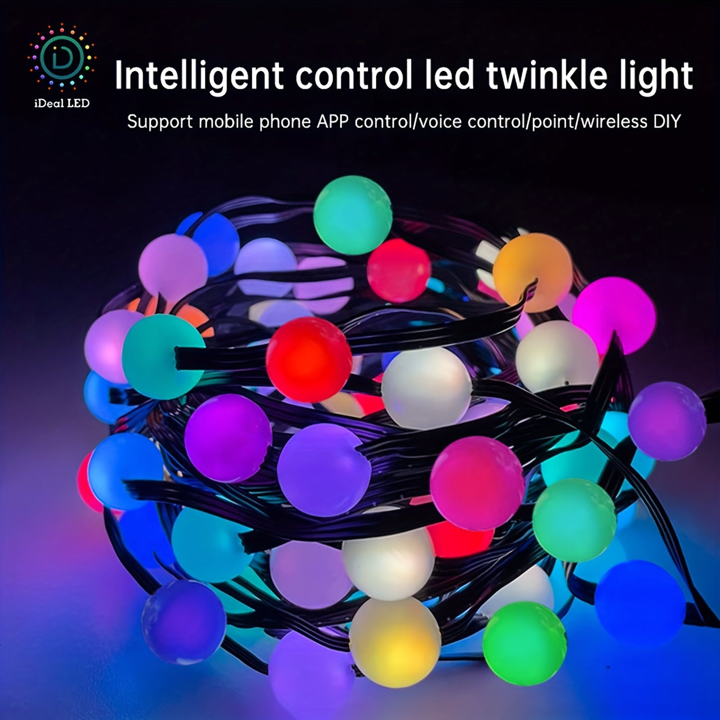 Color Changing Globe String Lights, 33ft 66 Smart Fairy String Lights with APP Control, Mini Ball LED Twinkle Lights Hanging for Indoor Outdoor Bedroom Party Garden Camping Christmas Decoration