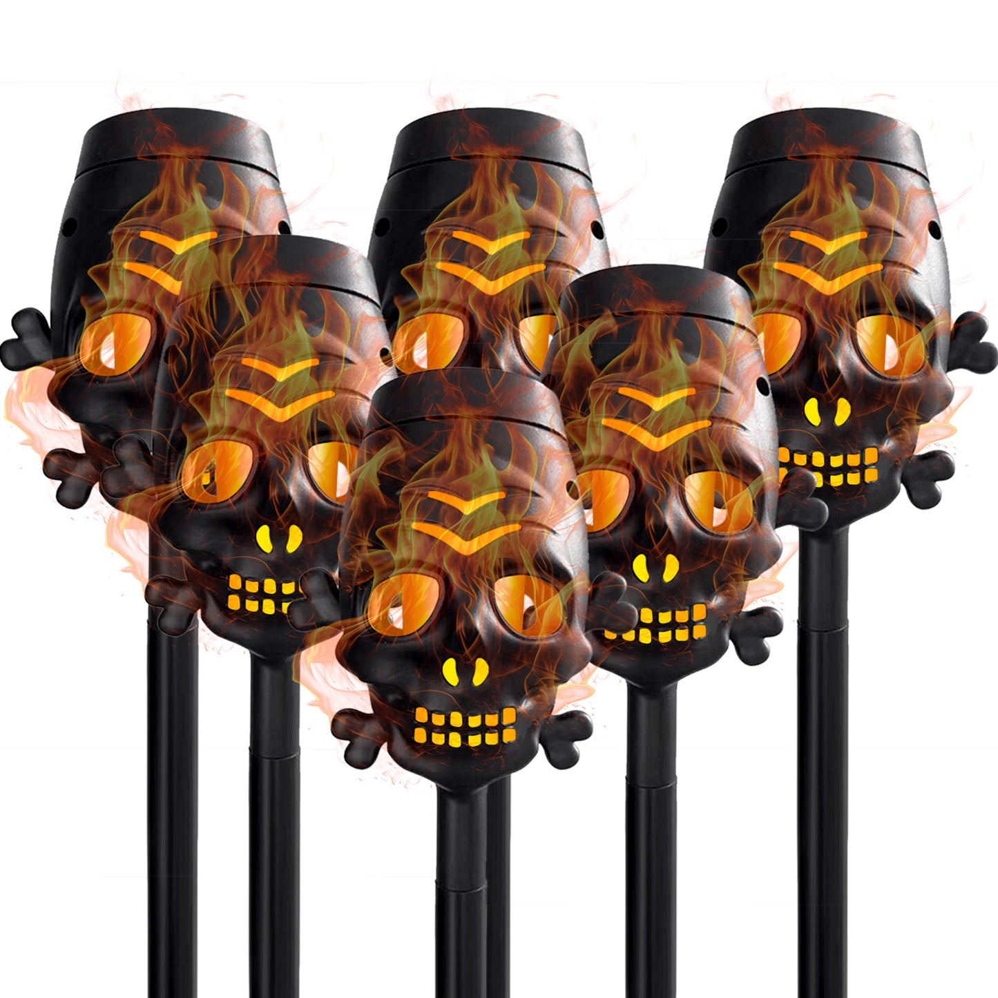 6 Pack Solar Outdoor Lights with Flickering Flame, Waterproof LED Solar Torch Light for Garden, Patio, Yard, Pathway, Lawn Decor