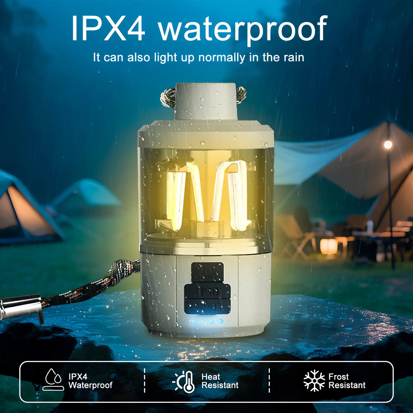 Teblint LED Camping Lantern Rechargeable, Dimmable Camping Light with Flashlight, Super Bright, Battery Powered Portable Emergency Lights for Power Outage, Hurricane, Storms, Camping Essentials