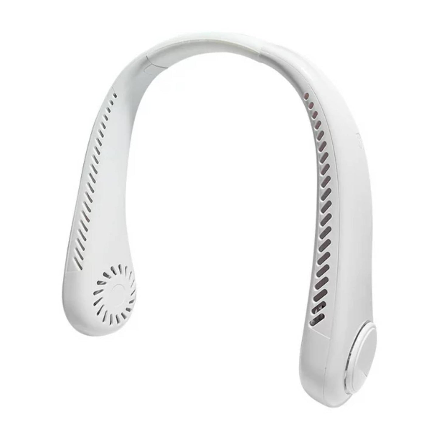 HOOFUN Portable Neck Fan With Cooling Function, Mini Lazy Person Cooling, Foldable USB Sports Outdoor Neck Fan White