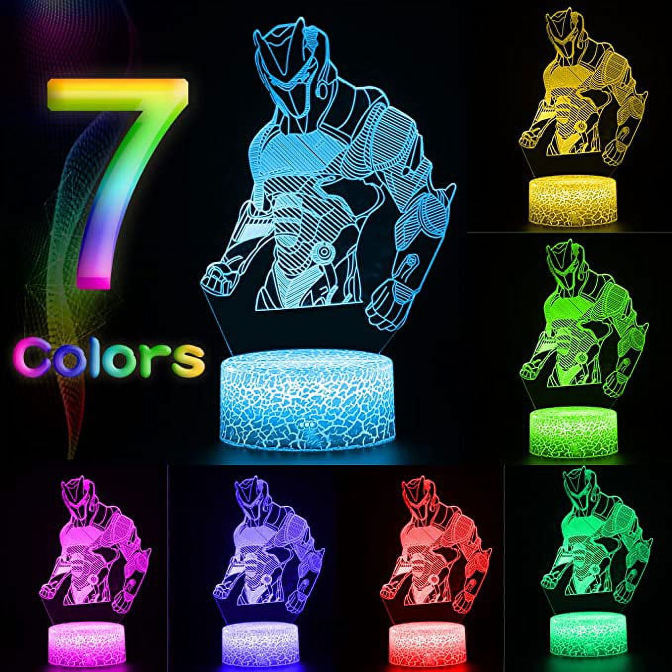 Christmas Cool Lamp Light for Boys Changeable USB Touch Lampada 3D Visual Bulbing lampen Children's Room Decor Holiday Light Christmas Festival Gift(Crack Omega)