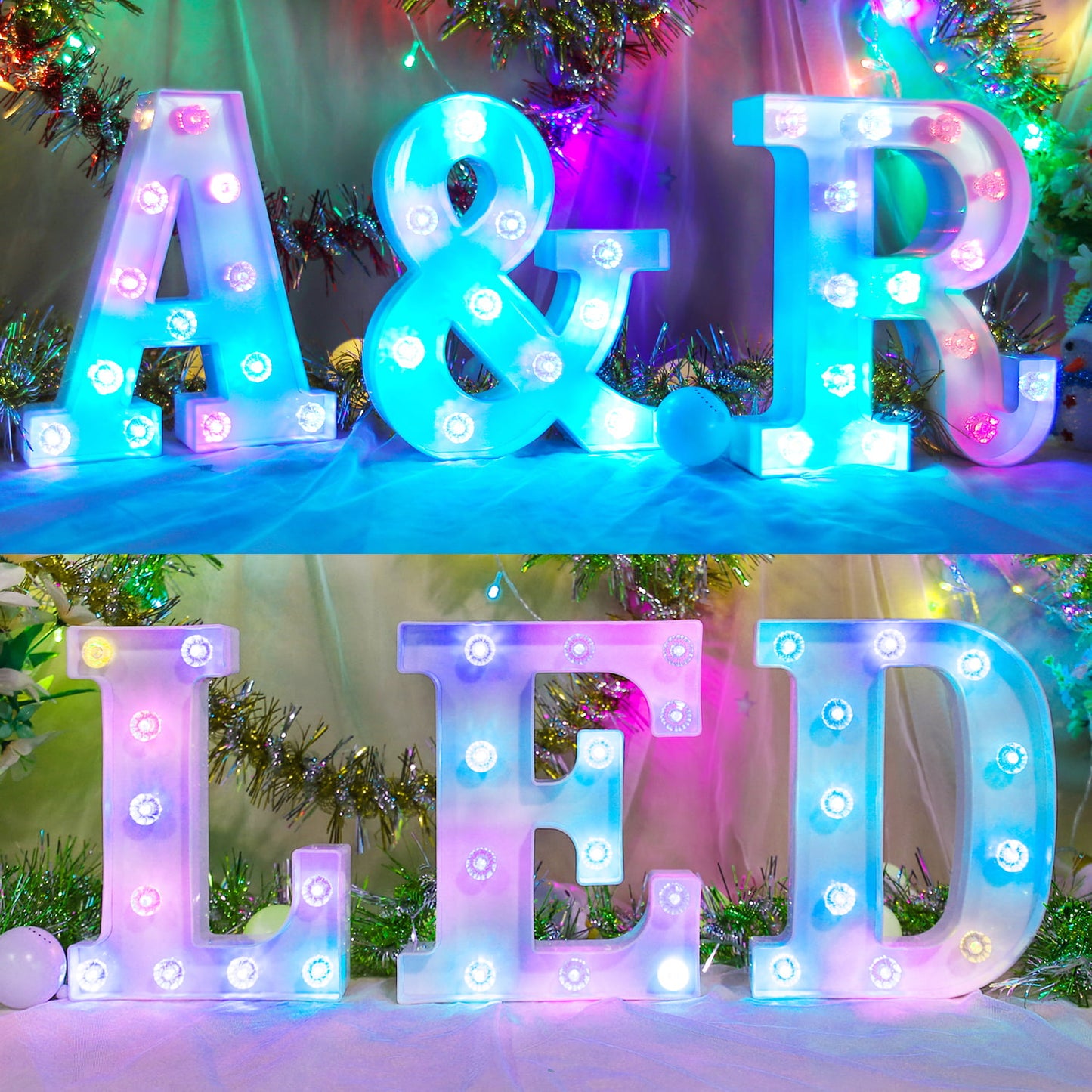 LED Letter Lights Light Up Letters Sign for Night Light, Alphabet Marquee Letters for Wall Decor,Birthday Party Battery Powered Christmas Decoration Letter Lights ,bar sign,night lamp(1 - 9)