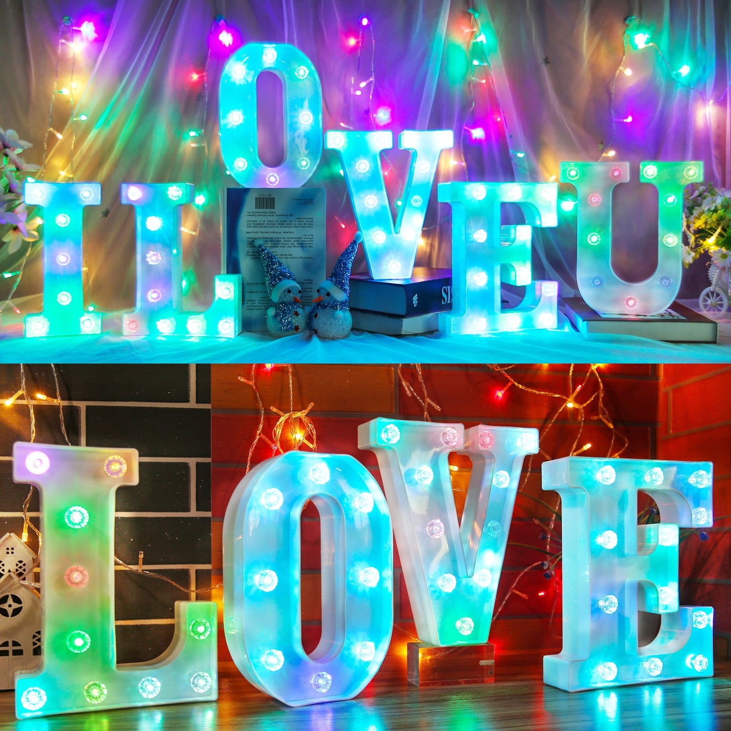 LED Letter Lights Light Up Letters Sign for Night Light, Alphabet Marquee Letters for Wall Decor,Birthday Party Battery Powered Christmas Decoration Letter Lights ,bar sign,night lamp(1 - 9)