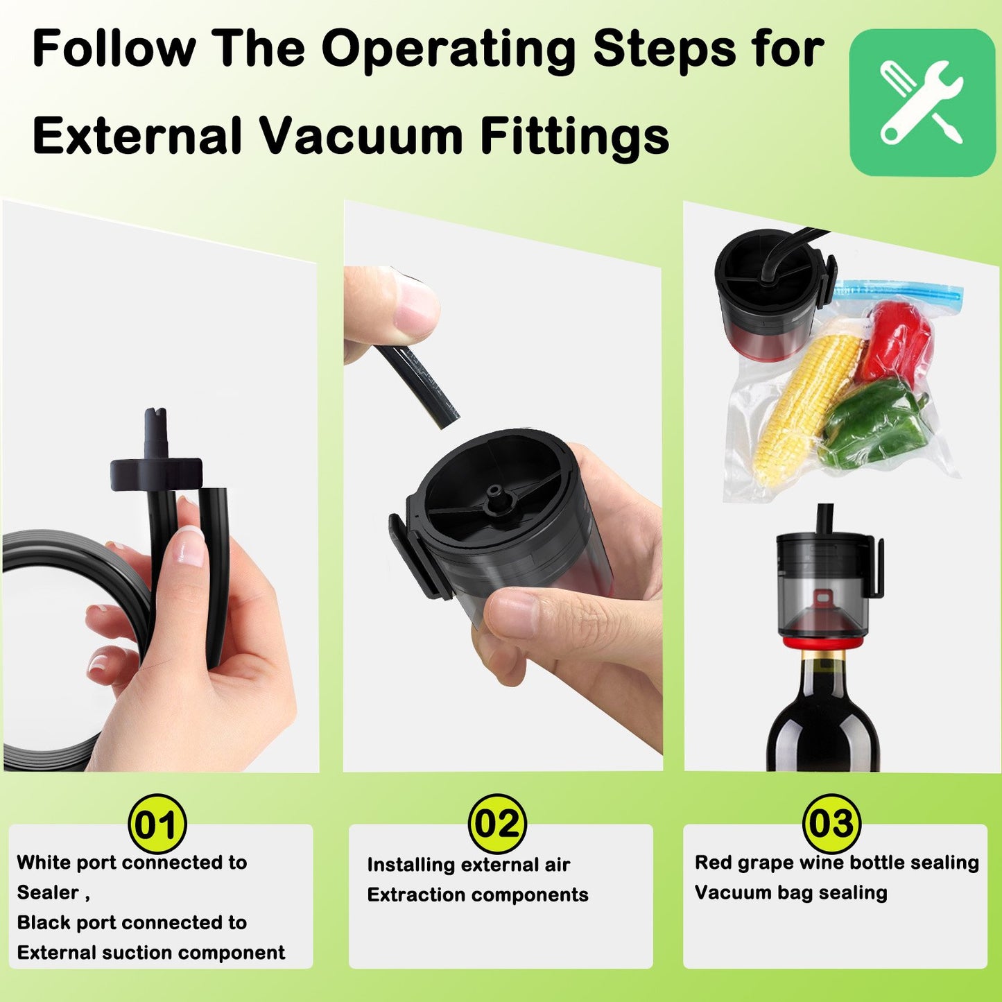 Hoofun Electric Mason Jars Vacuum Sealer, Fully Automatic 4 in 1 Feature Suitable for Vacuum Bag, Wine Bottle, Wide and Regular Mouth Mason Jar Lids, Vacuum Container Food Seal Storage