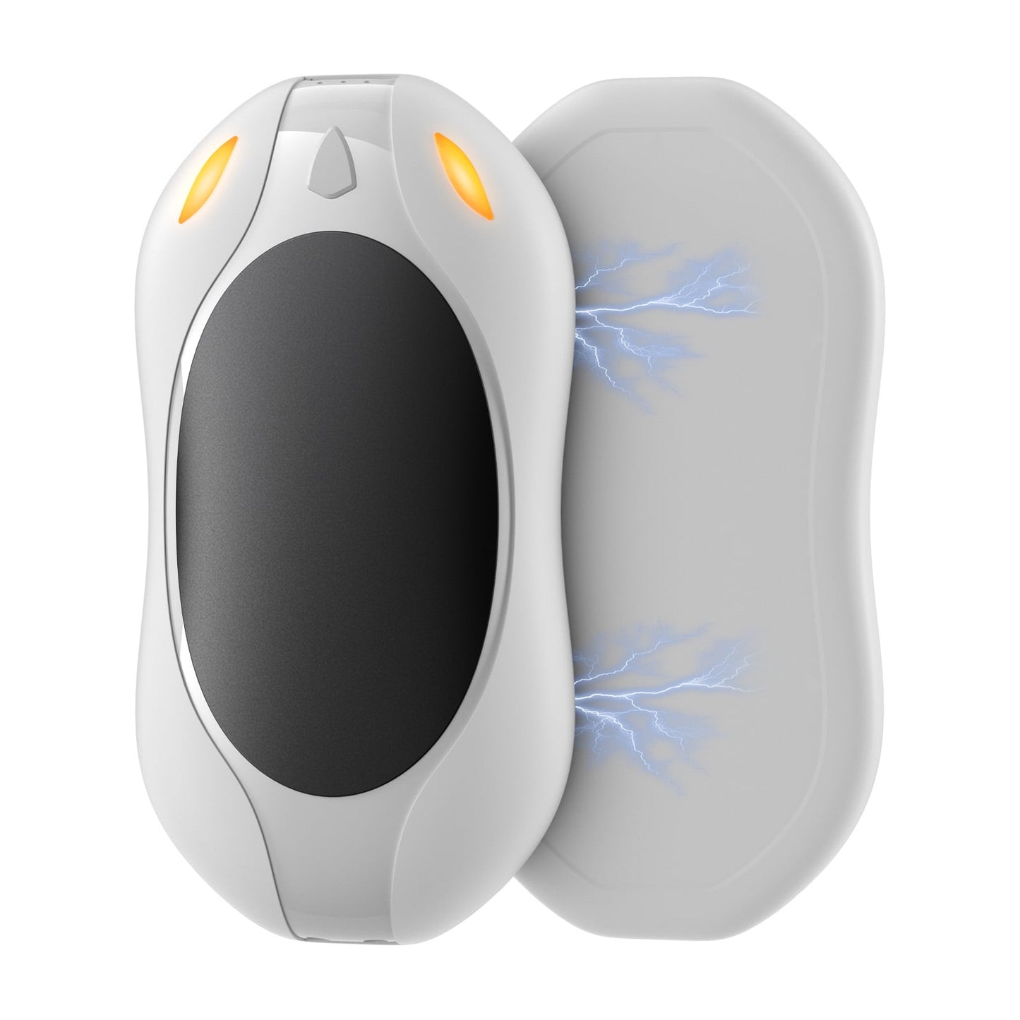 Hand Warmers Rechargeable 2 Pack,Portable Electric Hand Warmer 2 in 1 Magnetic Reusable Heater Pocket Gifts 3 Heat Settings for Men Women Outdoor Camping Golf Hunting Gift-White