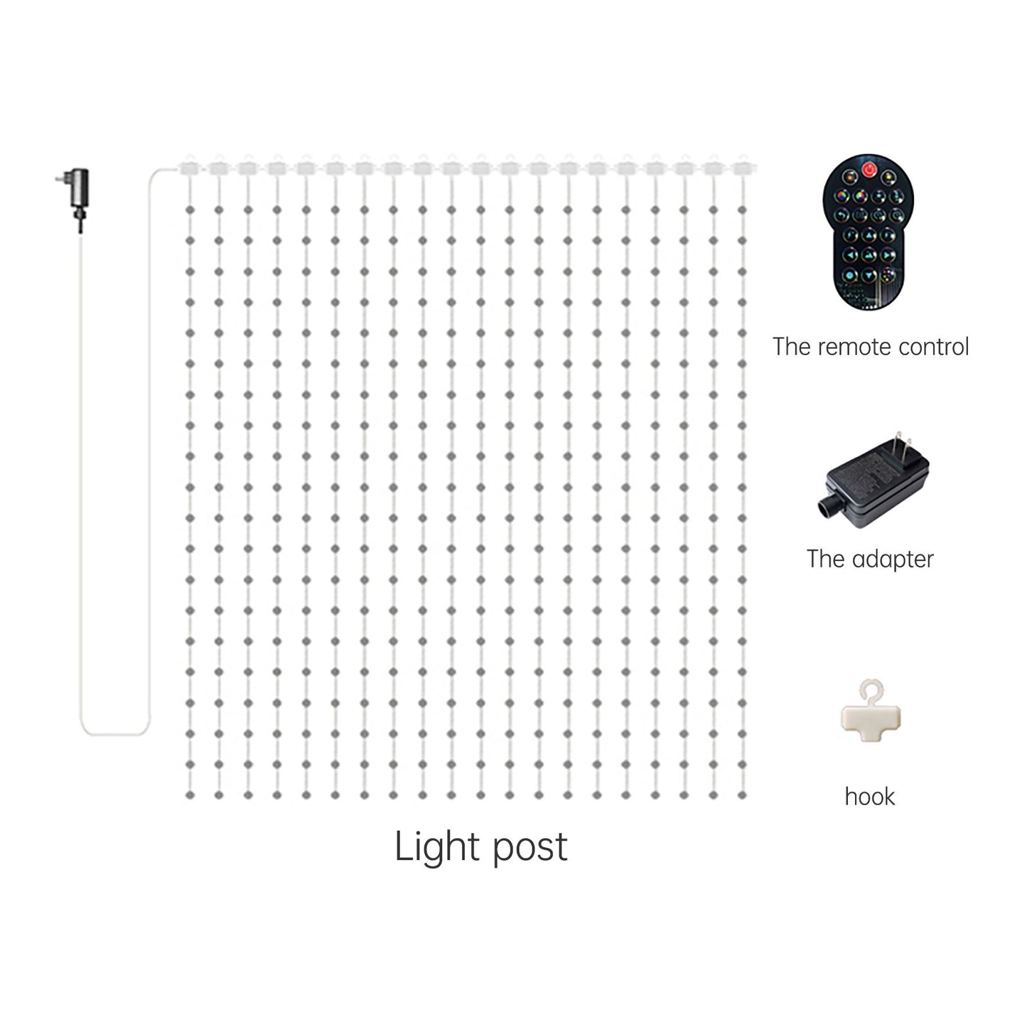 WHATOOK LED DIY Curtain Lights WiFi SmartString Window Lights Work with Google Assistant,Remote APP Rainbow RGB Color Changing Fairy Lights for Holiday Decor Indoor Outdoor