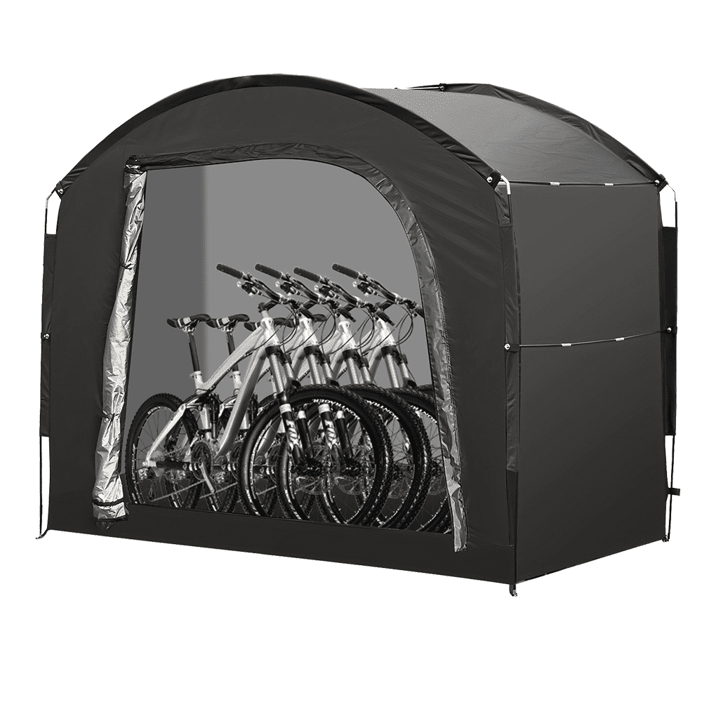 Hoofun Bike Storage Tent with 210D Oxford Fabric PU4000 Waterproof,Heavy-Duty Bike Shelter for 4-5 Bikes Motorcycles Lawn Mowers,Outdoor Bike Shed Cover for Backyard Garage Camping Tools