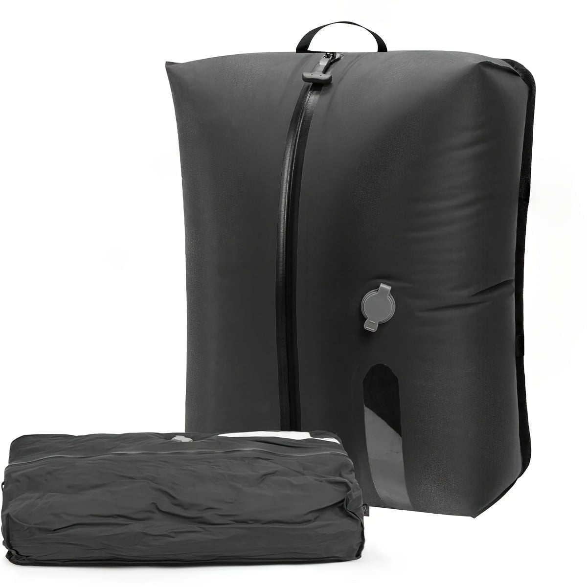 HOOFUN TPU Vacuum Bag for Travel, Reusable Compression Bag with IPX8 Waterproof Zipper, Save Space for Suitcase, Backpack and Carry on (ExtraLarge, No Pump)