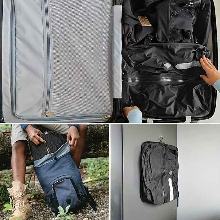 HOOFUN TPU Vacuum Bag for Travel, Reusable Compression Bag with IPX8 Waterproof Zipper, Save Space for Suitcase, Backpack and Carry on (ExtraLarge, No Pump)