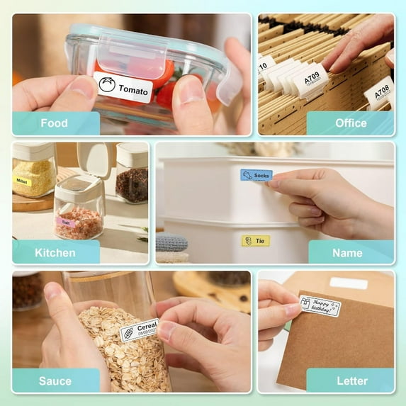 Small Label Maker – Portable Bluetooth Label Maker Machine with Inkless Printing, Multiple Templates, Waterproof Labels for Home, Office, School Organization