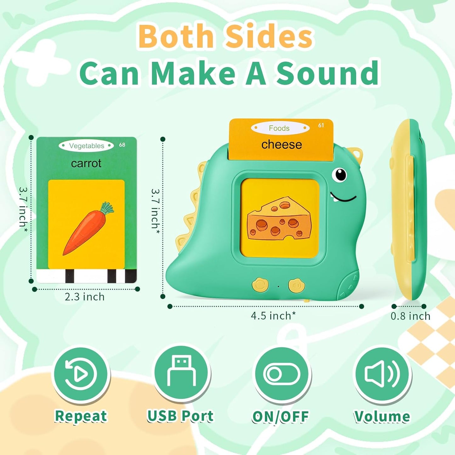 Talking Flash Cards with 510 Sight Words, Montessori Learning Toys , Autism Sensory Speech Therapy Toys for Boys Girls Gifts