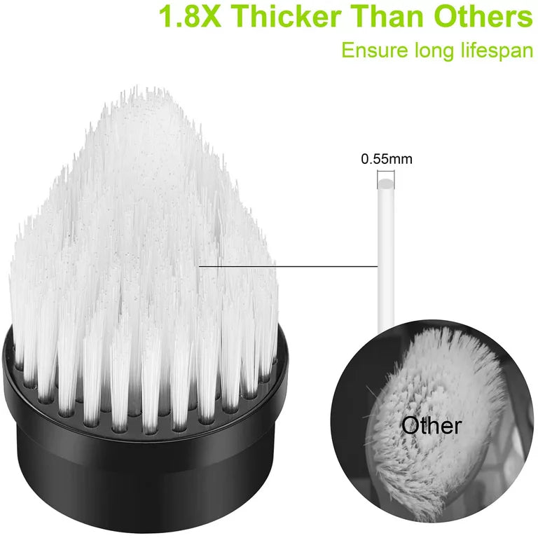 HOOFUN Electric Spin Scrubber, Cordless Bath Tub Power Scrubber with Long Handle & 7 Replaceable Heads, Detachable as Short Handle, Shower Cleaning Brush Household Tools for Bathroom & Tile Floor