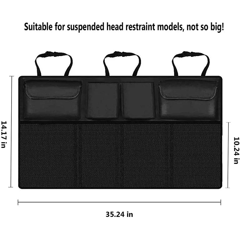 HOOFUN Car Hanging Trunk Organizer, Hanging Car Backseat Organizer with 8 Large Storage Bag Super Large Capacity, Waterproof Trunk Storage Bag for SUV Car