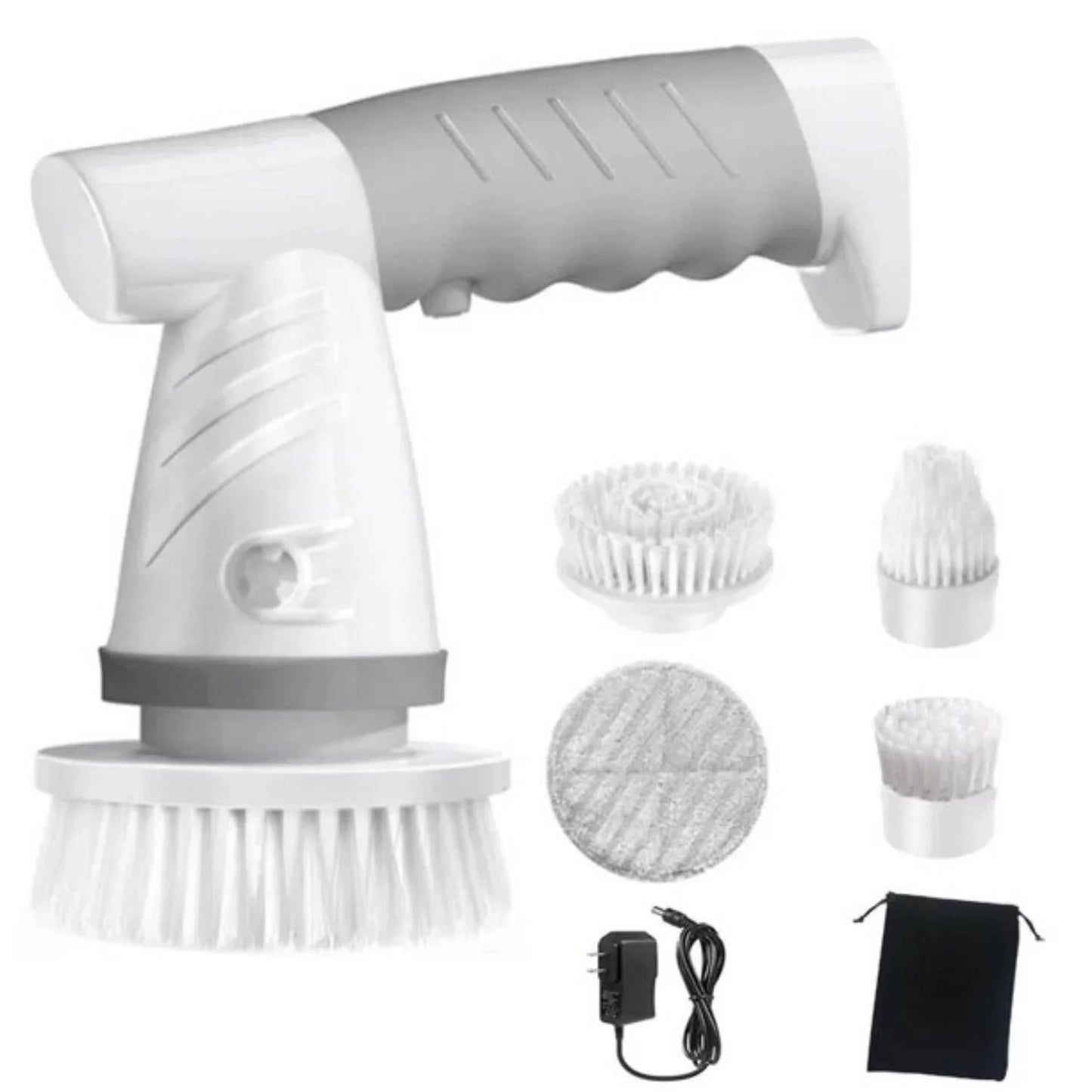 Electric Spin Scrubber, 350 r/min Bathroom Scrubber Rechargeable Shower Scrubber for Cleaning Tub, Tile, Floor, Sink, Window, Cordless with 4 Replaceable Cleaning Brush Heads