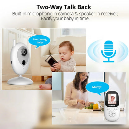 Video Baby Monitor with Camera, Auto Night Vision VOX Auto Wake-up Mode 2-Way Intercom Talk Temperature Sensor and Lullabies with 2.4 GHz Wireless Transmission Technology