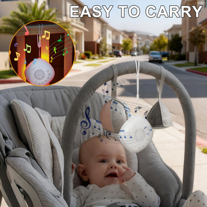 White Noise Sound Machine Portable - 20 Soothing Sounds Timer Adjustable Volume with Soft Night Light for Adult Sleep, Home or Travel Use