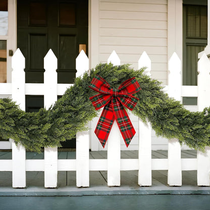 PUCACHI 6 Ft Christmas Garland,Real Touch Christmas Cedar Garland,Faux Lush Cedar Pine Garland,Artificial Greenery Garland for Table,Mantle, Fireplace,Window,Indoor,Outdoor Christmas Decorations