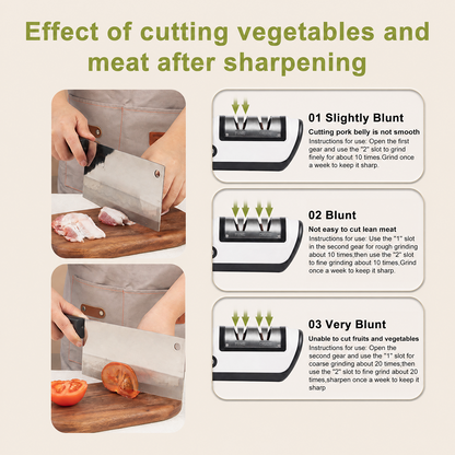 Merryhome 2026 Upgraded Electric Knife Sharpener,3-Stage High-speed Knife Sharpener - USB Charging Automatic Kitchen Gadget for Sharpening Knives,Kitchen Accessories(White)