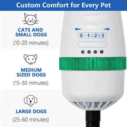 Merryhome 4-in-1 Pet Hair Dryer with Slicker Brush, 300W Dog Grooming Dryer, 3 Air Speeds, Quiet Low Noise with Overheat Protection for Dogs and Cats