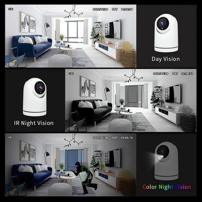 Baby Monitor Security Camera, WiFi Indoor Camera, 360-Degree Smart 1080P Pet Camera for Home Security and Nanny Elderlywith Motion Detection, Night Vision, Two-Way Audio