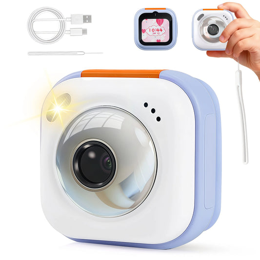 Teblint Mini Kids Camera with Virtual Pet & Learning Apps, 1.8" Touchscreen Kids Digital Camera, Educational Toy with Stories, Games, Christmas Birthday Gift for Boys Girls Age 3-12, Pink