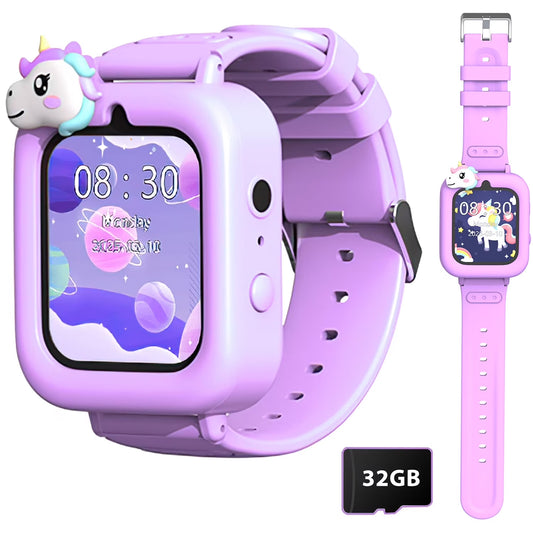 Kids Smart Watch 1.83" HD Touch Screen with 39 Educational Games, Camera, Pedometer, Alarm Clock, ABC Learning, Music Player, Birthday Gift for Boys Girls Ages 5-12 with 32GB Memory Card