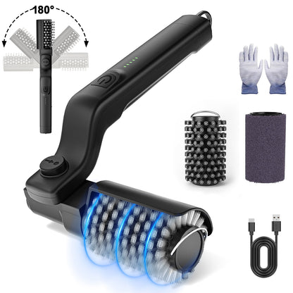 Merryhome Electric Grill Brush,3-Speed Settings Cordless BBQ Grill Brush,180° Adjustable Head,90 Mins Grill Cleaner for BBQ Grates,Griddles & Smokers,No Bristle Shedding Father's Day Gift
