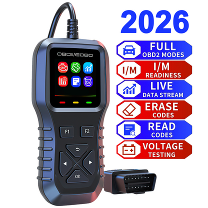 Car OBD2 Scanner,Auto Diagnostic Tool,Car Code Reader for Check Engine Light,Real-Live Data,Freeze Frame with Colorful Screen,Multilingual Plug-and-Play Operationfor All OBDIl & EOBD Vehicles