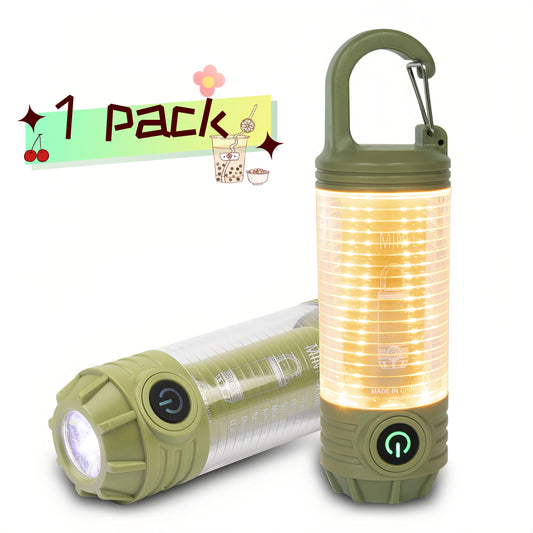 Teblint LED Camping Lantern Rechargeable, 6 Modes Camping Light with Flashlight, Solar Tent Lights, 2 in 1 LED Flash Light with Electric Lantern Failure Emergency Survival Kits, Camping Essentials