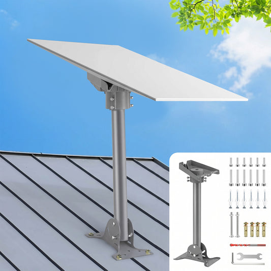 Adjustable Starlink Gen 3 Mount Kit, Heavy Duty Roof Wall Pole Mount with 45-135° Tilt, Carbon Steel for V3 Standard Dish