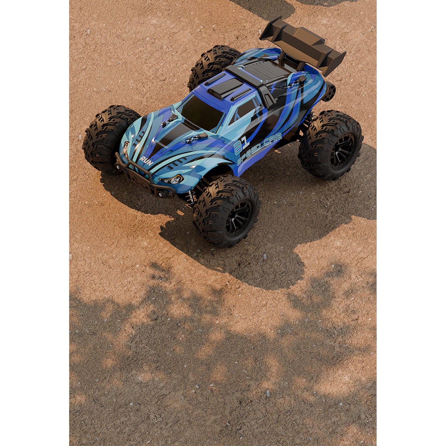 Teblint RC Car, 35KM/H All Terrain High-Speed & off-Road Remote Control Car, 4WD 1:14 RC Sport Racing Drift Car for Adults Kids Gifts, with 2 Rechargeable Battery, Blue