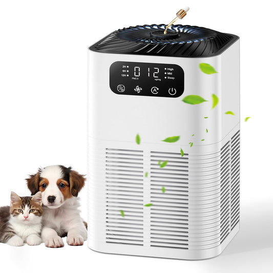 Air Purifier for Large Room up to 1076 Sq Ft with True H13 HEPA Filter ,25dB Ultra-Quiet, Smart Sensor & Essential Oil Diffuser for Smoke, Pet Dander, Pollen