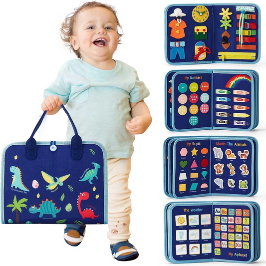 Toddler Busy Toys,Toddler Airplane Travel Essentials for age 1-4,Sensory Board Educational Activities for Learning Fine Motor Skills,Gifts for Girls Boys Toddlers,Toddler Toys for Car Travel