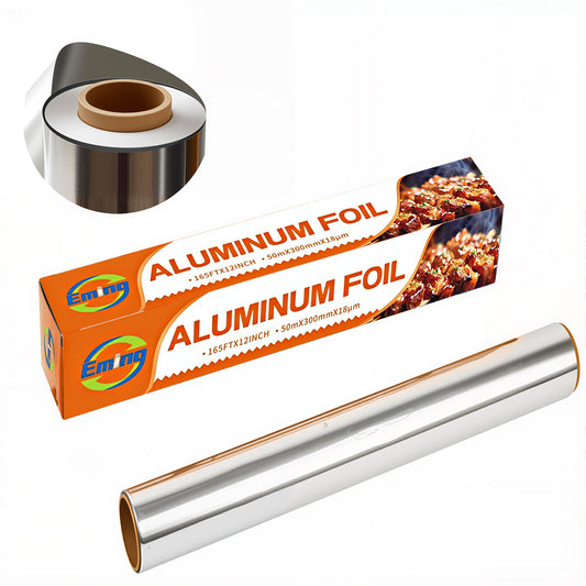 Heavy Duty Aluminum Foil,Aluminum Foils Roll,Aluminum Food Wrap for Baking,Cooking and Grilling,Food Service Tin Foil,18 Micron & 12inx165SQ.FT,1 Count