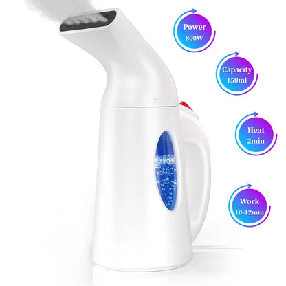 Sevenlady Handheld Steamer for Clothes, 150ml Portable Garment Steamer, Auto Shut-off Function, Wrinkles/ Steam/ Soften/ Clean for Home, Office and Travel, White