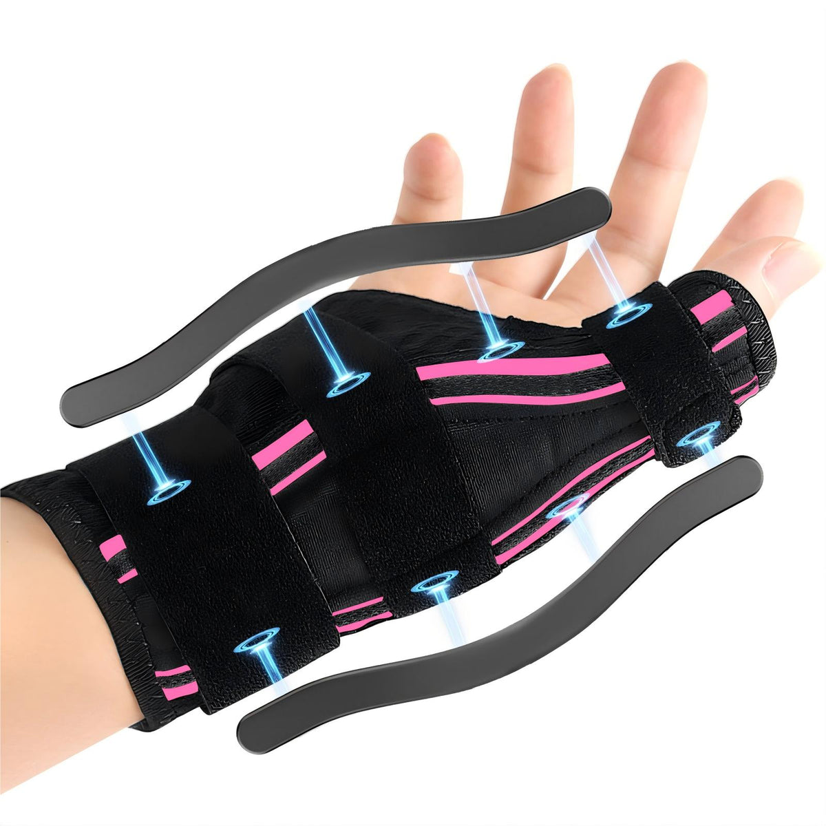 Merryhome Thumb Brace for Right & Left Hand, Wrist Brace with 2 Metal Splints, Ideal for De Quervain's Tenosynovitis, Arthritis, Sprains, 1 Pack（Pink）